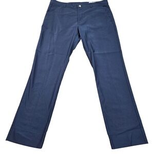 Mizzen + Main Performance Chino Pants Mens 34 Blue Textured Stretch Pants